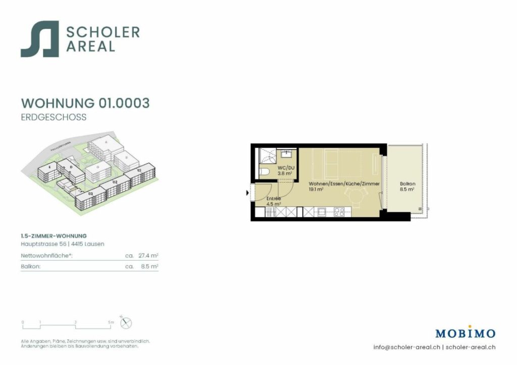 Charmante 1.5-Zimmerwohnung - Scholer-Areal.ch - Bild 4