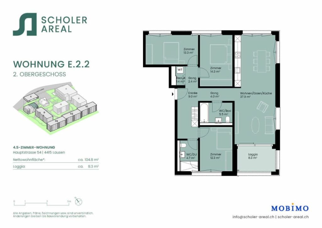 Letzte Wohnung! Elegante 4.5-Zimmerwohnung - Scholer-Areal.ch - Bild 4
