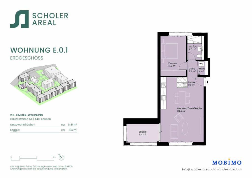 Moderne 2.5-Zimmerwohnung - Scholer-Areal.ch - Bild 6