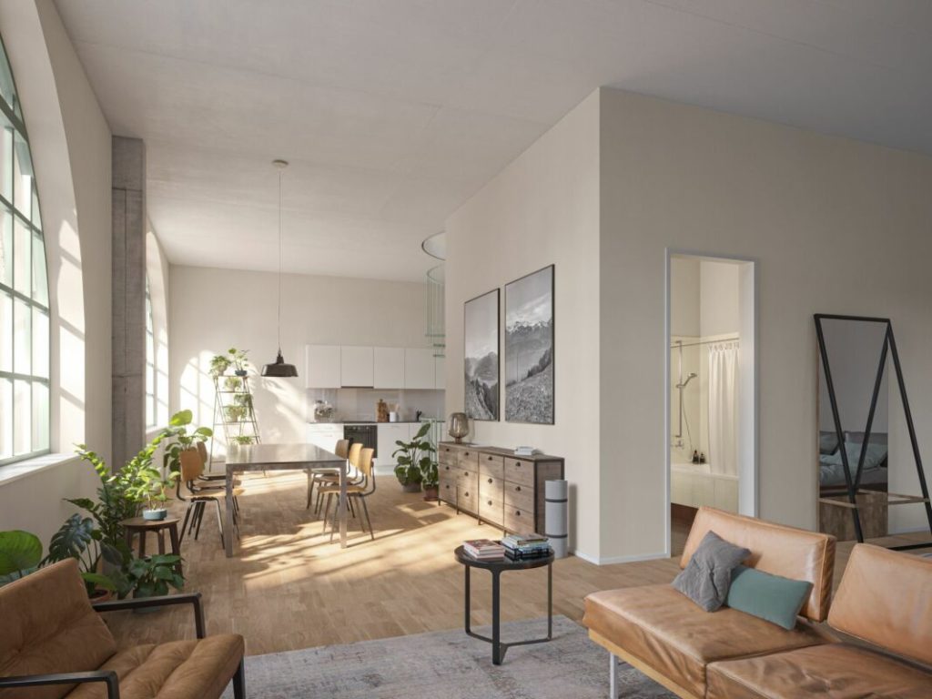 Aeschbachquartier Aarau - Hofhaus: Grosszügige 2.5 Zimmerwohnung mit Terrasse -  Bild 3