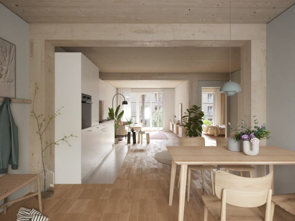 Aeschbachquartier Aarau - Hofhaus: Grosszügige 2.5 Zimmerwohnung mit Terrasse -  Bild 1