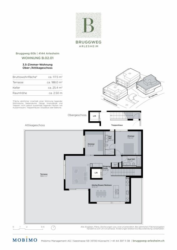 Elegante 3.5-Zimmerwohnung - Bruggweg, Arlesheim -  Bild 3