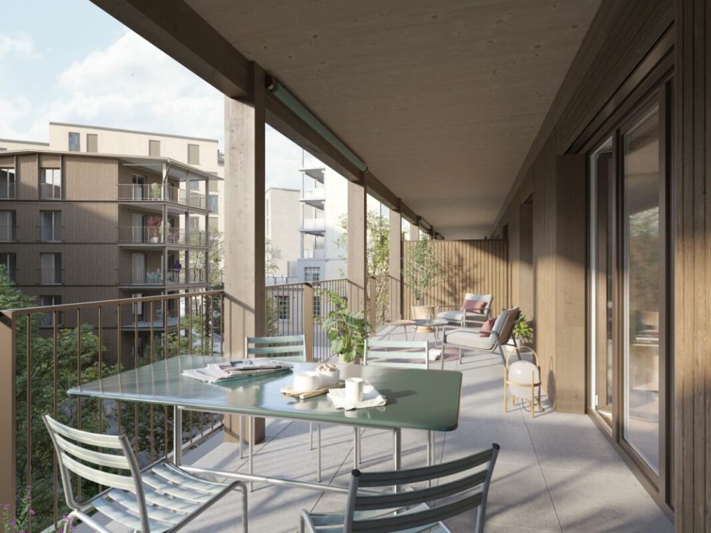 Aeschbachquartier Aarau - Hofhaus: Grosszügige 2.5 Zimmerwohnung mit Terrasse -  Bild 5