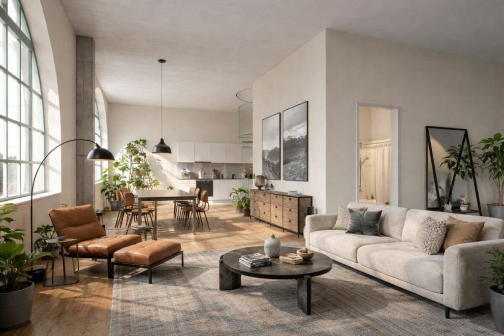 Einzigartige Loftwohnung mit Bogenfenster und Dachterrasse -  Bild 1