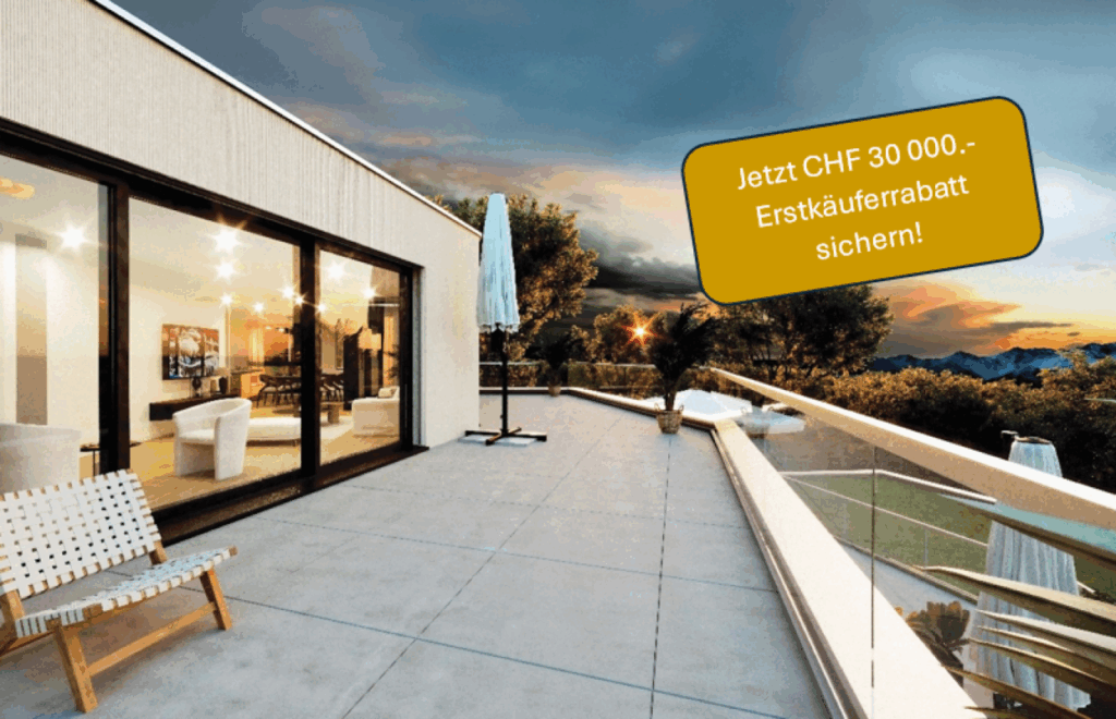 Wohnen für höchste Ansprüche - Attika Terrassenhaus mit atemberaubender Alpensicht - Bild 1
