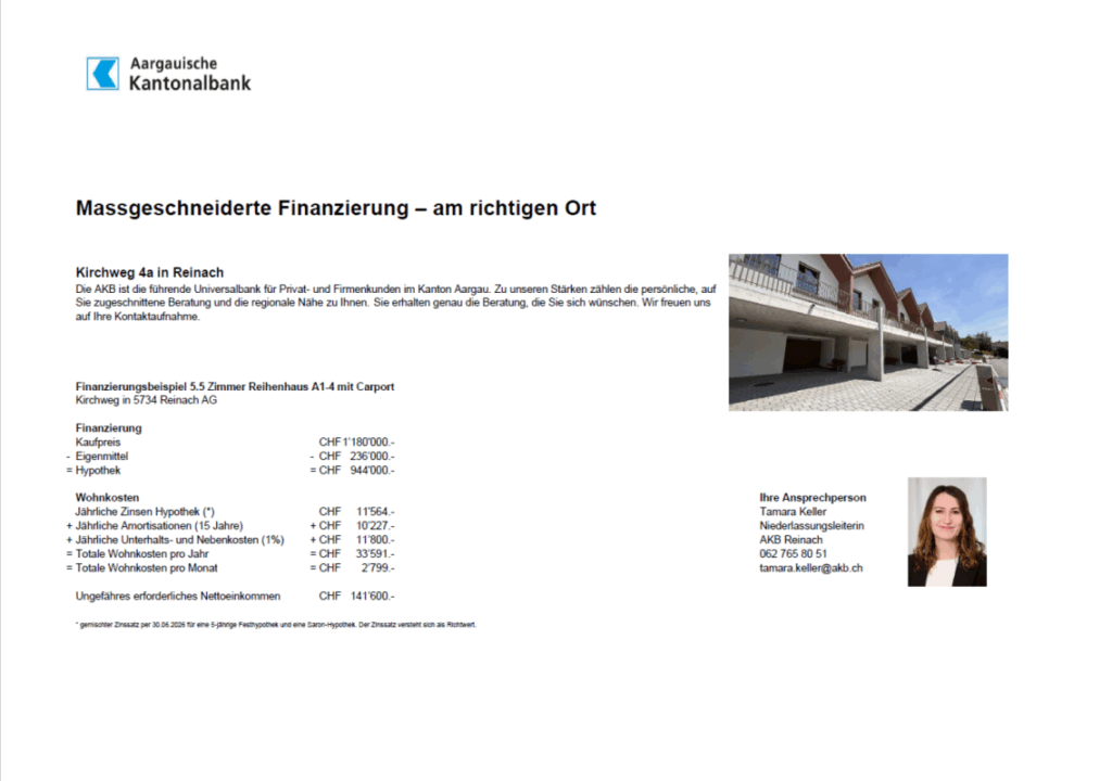 Reihenhaus mit Wohlfühlcharakter in Reinach -  Bild 2