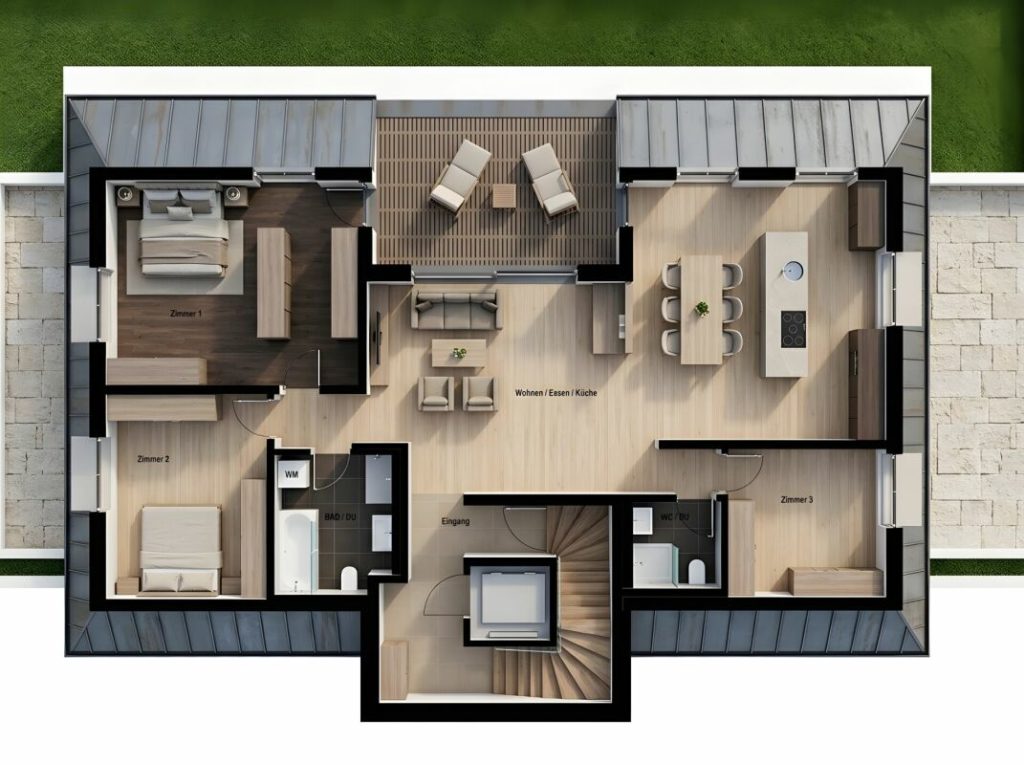 DIE KRÖNUNG DES HAUSES NIMMT FORM AN - DACHWOHNUNG IM BAU -  Bild 14