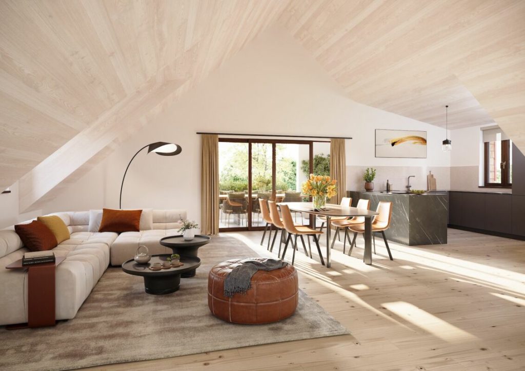 Spektakuläre 4.5 Zimmer Dachwohnung mit Ausblick - Bild 2