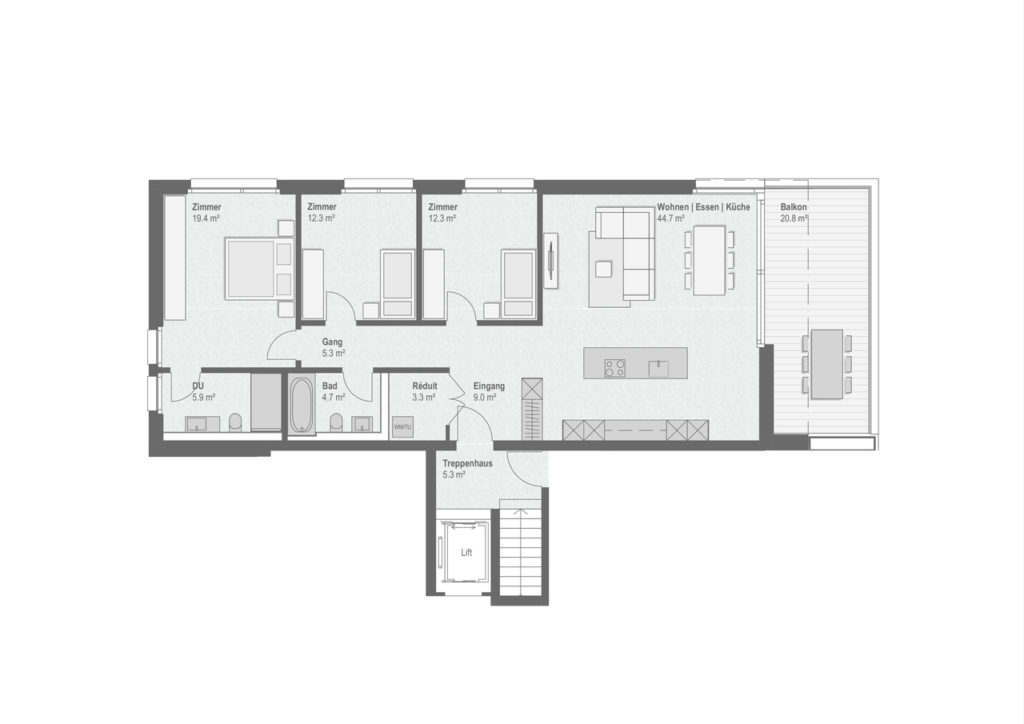 4.5 Zimmer Attikawohnung - Grosszügig und modern -  Bild 7